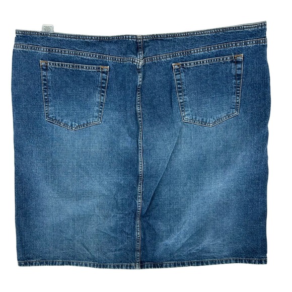 Mossimo Wms Medium Wash Denim Skirt Sz 24 Blue Jean Black Dress - Picture 3 of 8